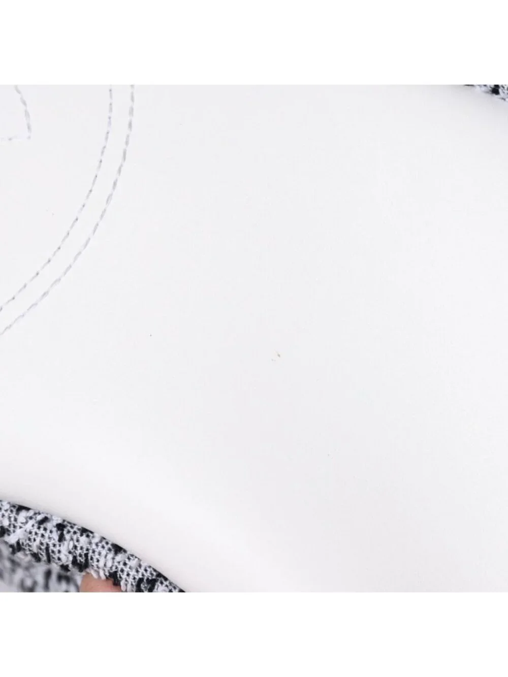 Chanel Cruise Collection Pile Beach Terry Cloth CC Logo White Gray Tote Bag